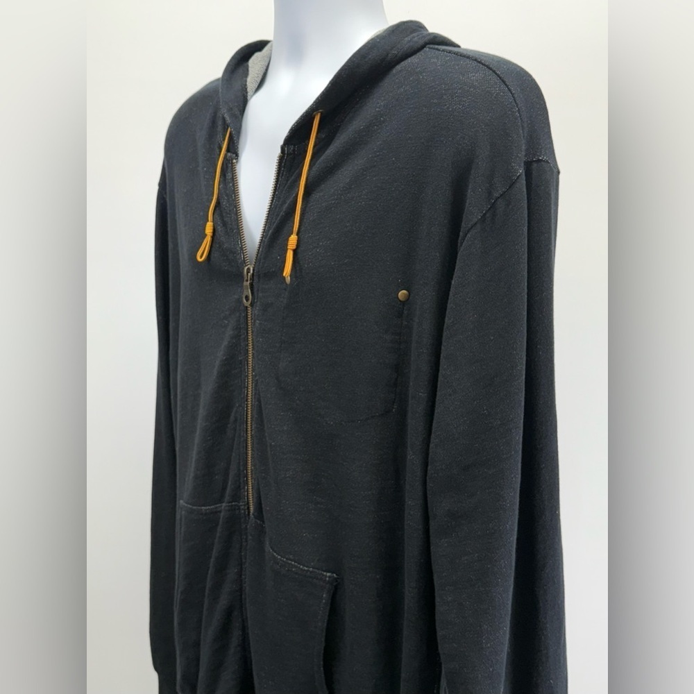 NIXON Men's black heather full zip hoodie size M - Picture 6 of 15